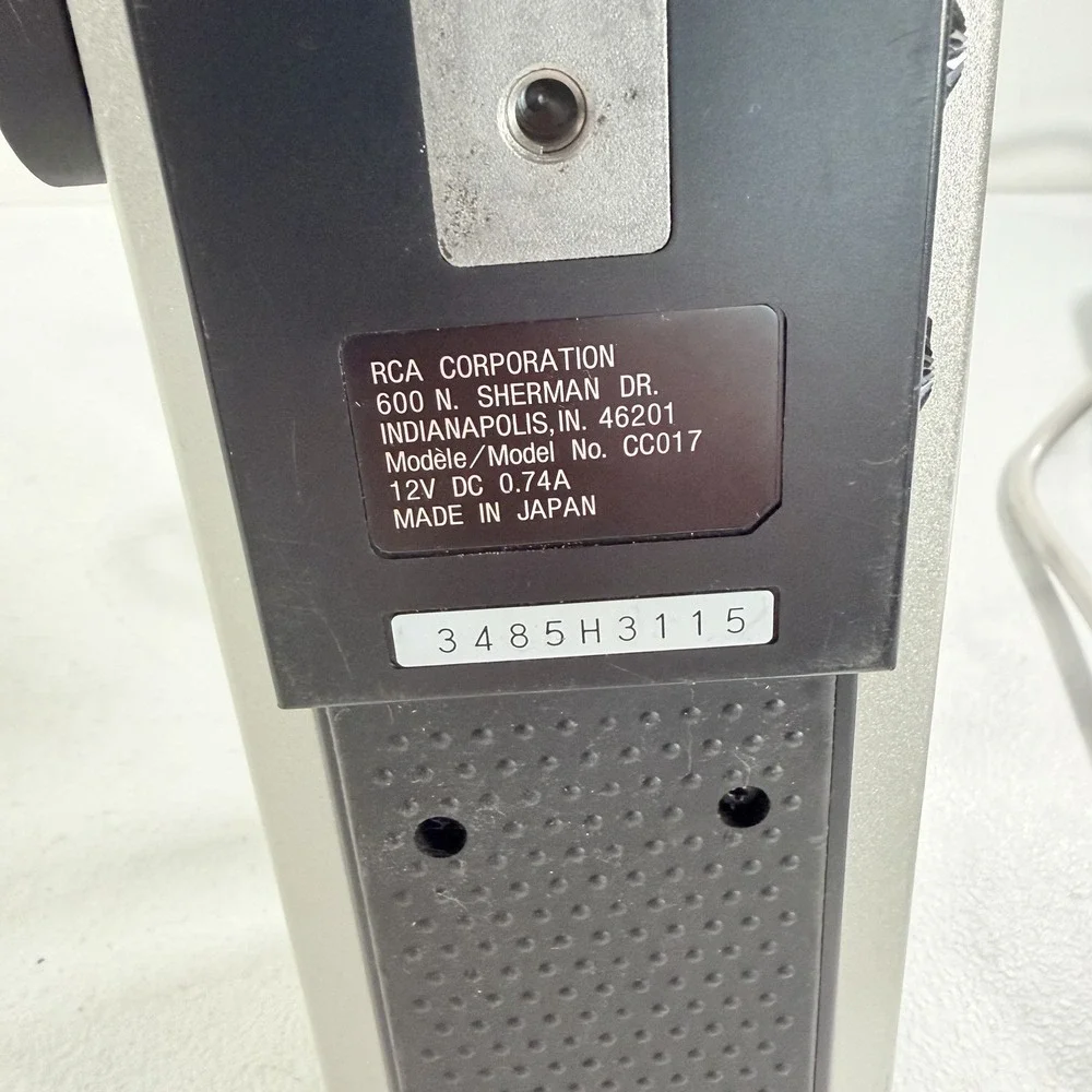 Vintage RCA CC017 SelectaVision Color Video Camera W/ Viewfinder UNTESTED